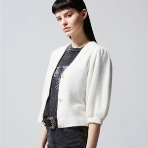 The Kooples Wool Pearl Button Cardigan